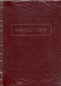 SOGGETTARIO PER I CATALOGHI DELLE BIBLIOTECHE ITALIANE