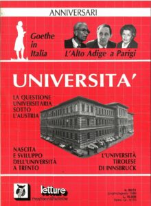 LETTURE TRENTINE E ALTOATESINE N. 50/51/86