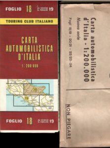 CARTA AUTOMOBILISTICA D’ITALIA 1:200.000 NUOVA SERIE FOGLI 18/19 – 20/21 -22/23-24
