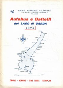 ORARIO AUTOBUS E BATTELLI DEL LAGO DI GARDA 1974