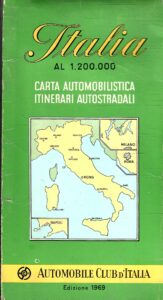 ITALIA AL 1:200.000 CARTA AUTOMOBILISTICA ITINERARI AUTOSTRADALI