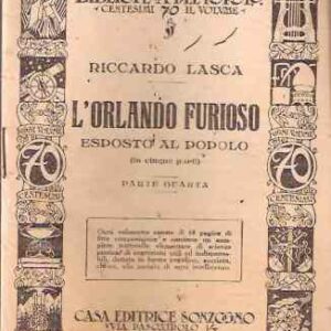 L'ORLANDO FURIOSO ESPOSTO AL POPOLO (IN CINQUE PARTI)