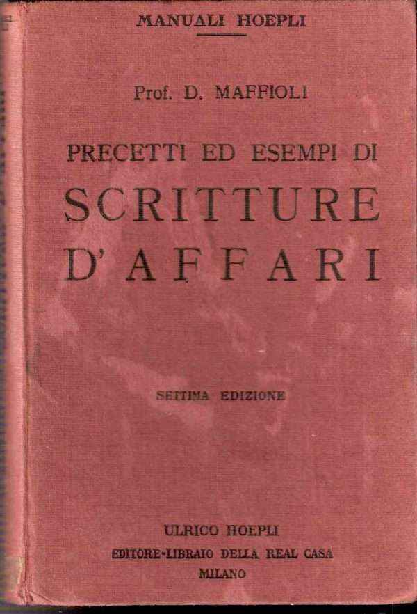 PRECETTI ED ESEMPI DI SCRITTURE D'AFFARI