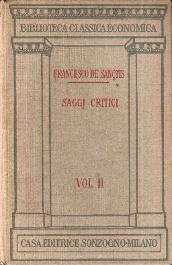 SAGGI CRITICI VOLUME SECONDO