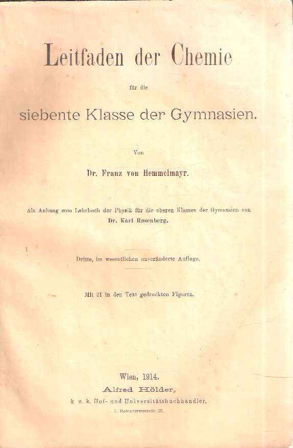 LEITFADEN DER CHEMIE FUR DIE SIEBENTE KLASSE DER GYMNASIEN