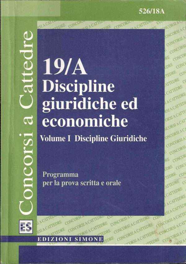 DISCIPLINE GIURIDICHE ED ECONOMICHE