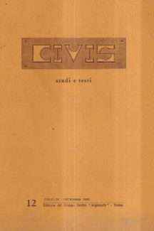 CIVIS - STUDI E TESTI N. 12 ANNO IV