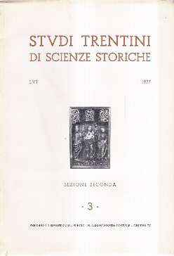 STUDI TRENTINI DI SCIENZE STORICHE - SEZIONE SECONDA N. 3/1977