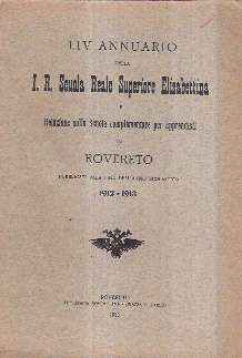 XXXII PROGRAMMA DELL'I.R. SCUOLA REALE SUPERIORE ELISABETTINA