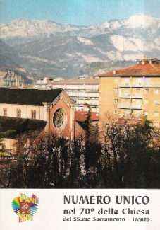 NUMERO UNICO NEL 70DELLA CHIESA DEL SS.MO SACRAMENTO DI TRENTO