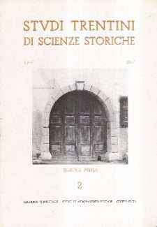 STUDI TRENTINI DI SCIENZE STORICHE 2/87 - SEZIONE PRIMA