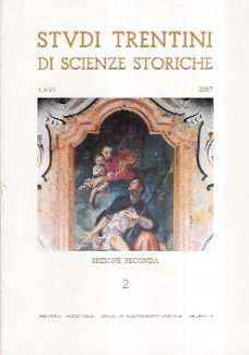 STUDI TRENTINI DI SCIENZE STORICHE 2/87 - SEZIONE SECONDA