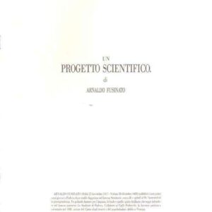 UN PROGETTO SCIENTIFICO