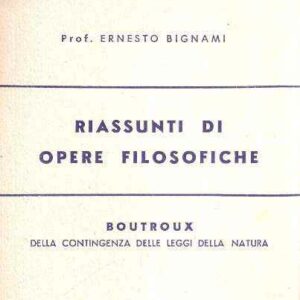 RIASSUNTI DI OPERE FILOSOFICHE BOUTROUX DELLA CONTINGENZA DELLE LEGGI DELLA NATURA