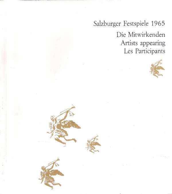 SALZBURGER FESTSPIELE 1965 DIE MITWIRKENDEN