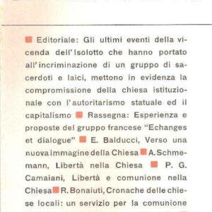 TESTIMONIANZE - QUADERNI MENSILI - ANNATA COMPLETA 1969