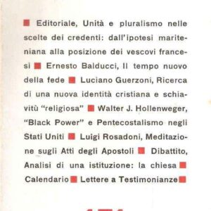 TESTIMONIANZE - QUADERNI MENSILI - ANNATA COMPLETA 1973
