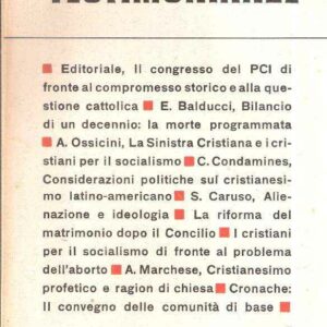 TESTIMONIANZE - QUADERNI MENSILI - ANNATA COMPLETA 1975