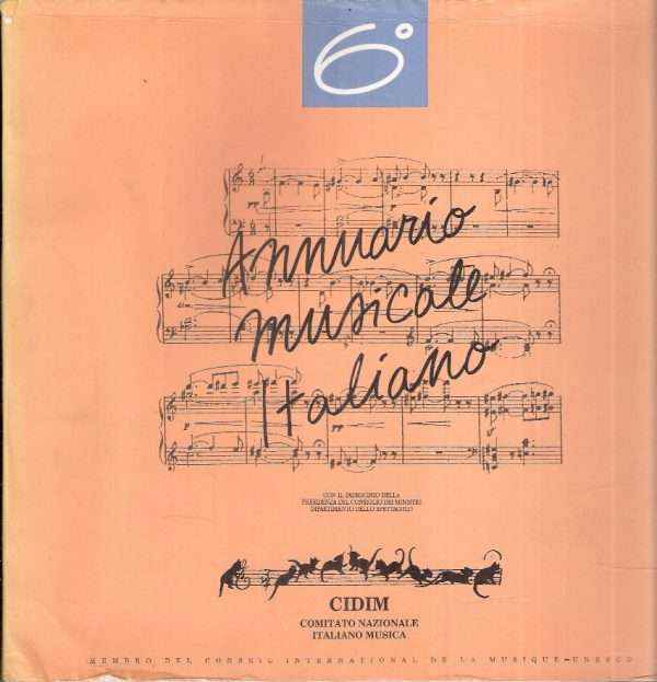 ANNUARIO MUSICALE ITALIANO VI EDIZIONE