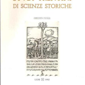 STUDI TRENTINI DI SCIENZE STORICHE LXXI SEZIONE PRIMA