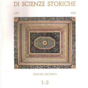 STUDI TRENTINI DI SCIENZA STORICHE LXV SEZIONE SECONDA 1-2