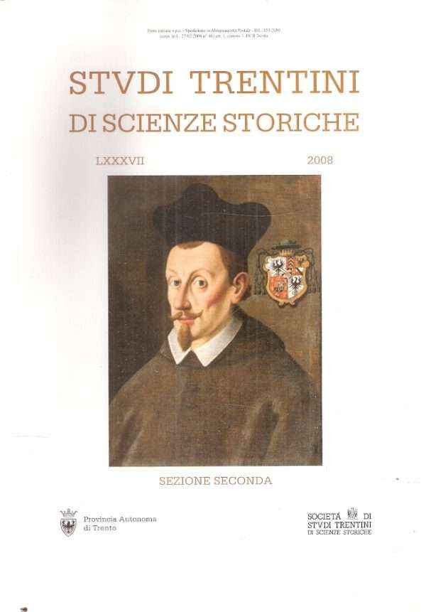 STUDI TRENTINI DI SCIENZE STORICHE LXXXVII SEZIONE SECONDA