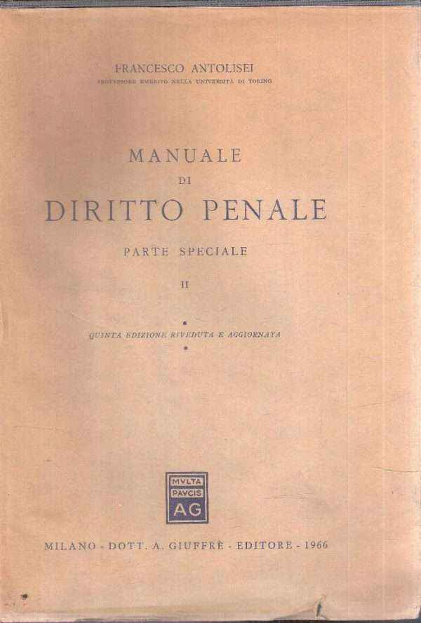 MANUALE DI DIRITTO PENALE PARTE SPECIALE II
