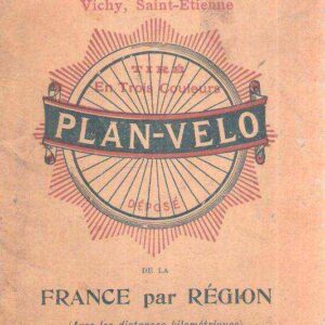 PLAN-VELO LE LYONNAIS L'AUVERGNE ET LA SAVOIE FRANCE PAR REGION