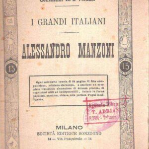 I GRANDI ITALIANI ALESSANDRO MANZONI