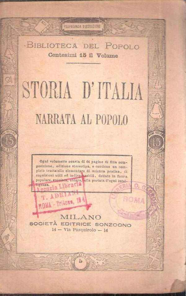 STORIA D'ITALIA NARRATA AL POPOLO