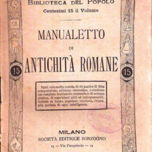 MANUALETTO DI ANTICHITA' ROMANE