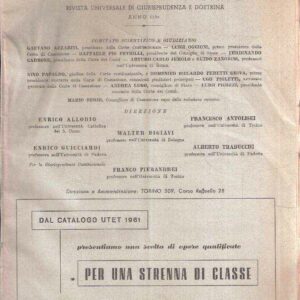 GIURISPRUDENZA ITALIANA RIVISTA UNIVERSALE DI GIURISPRUDENZA E DOTTRINA