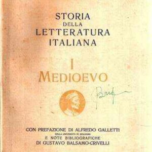 STORIA DELLA LETTERATURA ITALIANA