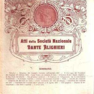 ATTI DELLA SOCIETA' NAZIONALE DANTE ALIGHIERI n. 47/1918