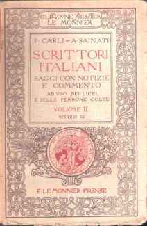 SCRITTORI ITALIANI SAGGI CON NOTIZIE E COMMENTO VOLUME II