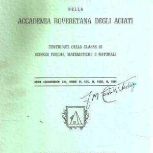ATTI DELLA ACCADEMIA ROVERETANA DEGLI AGIATI SERIE VI VOL. II FASC. B 1961