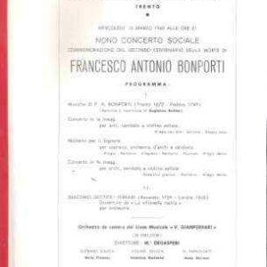 PROGRAMMA CONCERTO SALA DELLA SOCIETA' FILARMONICA