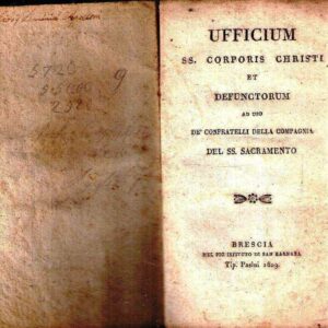 UFFICIUM SS. CORPORIS CHRISTI ET DEFUNCTORUM