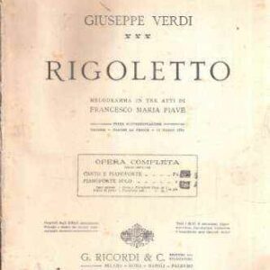 RIGOLETTO MELODRAMMA IN TRE ATTI