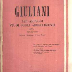 120 ARPEGGI STUDI SUGLI ABBELLIMENTI DALL'OP. O PER CHITARRA