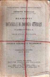 ELEMENTI DI BOTANICA E DI ZOOLOGIA GENERALE E TASSONOMICA AD USO DELLE SCUOLE MEDIE