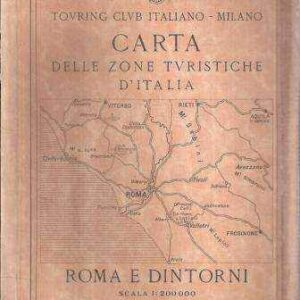 CARTA DELLE ZONE TURISTICHE D'ITALIA - ROMA E DINTORNI