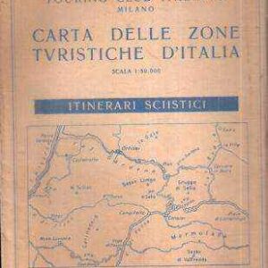 CARTA DELLE ZONE TURISTICHE D'ITALIA - ITINERARI SCIISTICI - VAL GARDENA CATINACCIO GRUPPO DI SELLA MARMOLADA