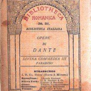 DIVINA COMMEDIA III PARADISO
