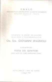 MENU' IN OCCASIONE DELLA FESTA DEI GENITORI DEGLI ALLIEVI ENALC