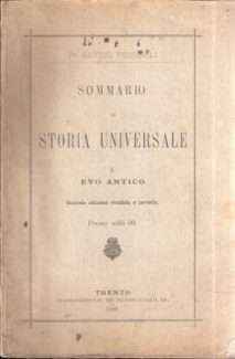 SOMMARIO DI STORIA UNIVERSALE VOL. I - EVO ANTICO