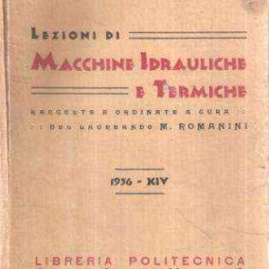 LEZIONI DI MACCHINE IDRAULICHE E TERMICHE