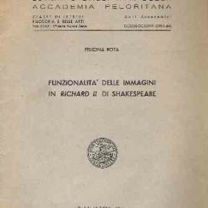FUZIONALITA' DELLE IMMAGINI IN RICHARD II DI SHAKESPEARE