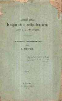 DE ORIGINE RITU ET MORIBUS GERMANORUM